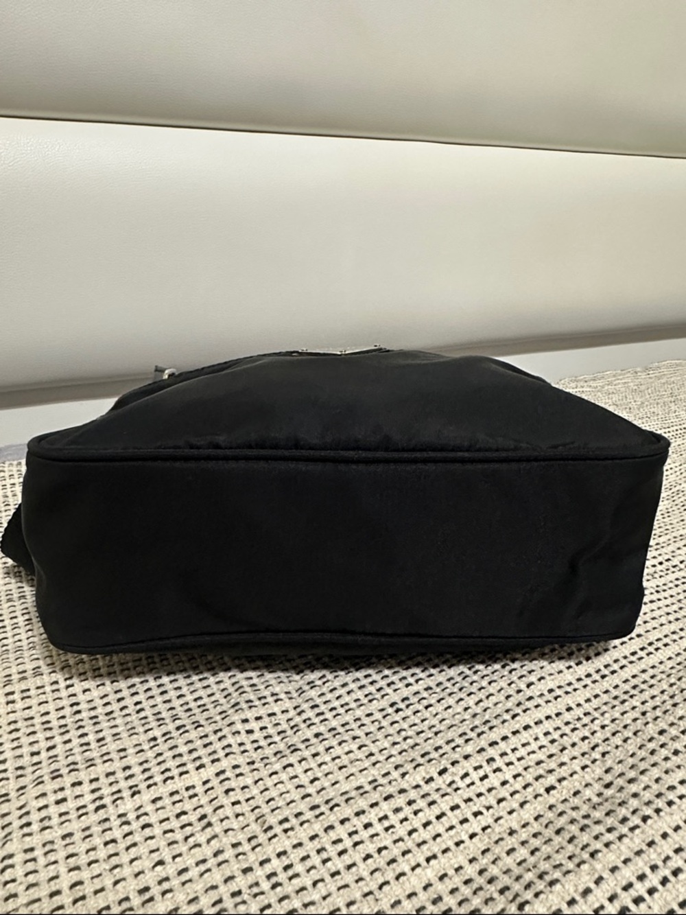Prada Black Nylon Messenger Bag with Logo Plaque - Picture 8 of 16